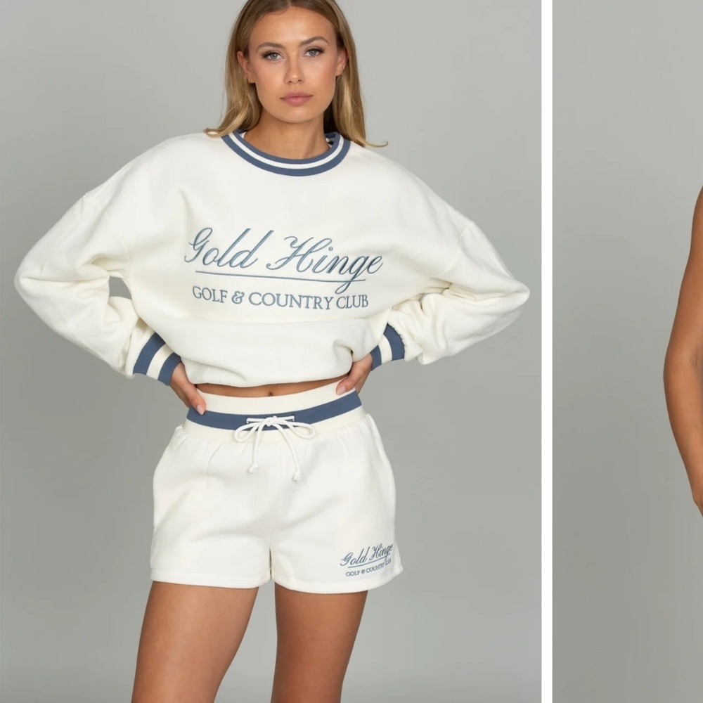 Gold Hinge Country Club Wide Band Sweat Shorts